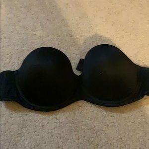Calvin Klein Black Strapless Push-up Bra